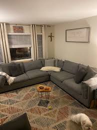bobs furniture sectional couch 116in x
