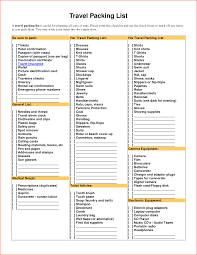 7 Vacation Packing List Template Bookletemplate Org