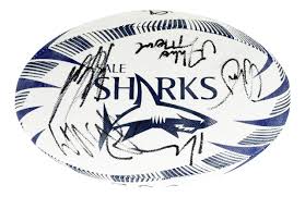 signed sharks rugby ball fully