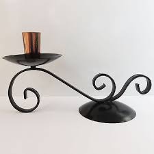 Copper Black Metal Candlestick Candle