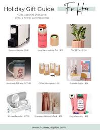 gift guide for her gifts supporting