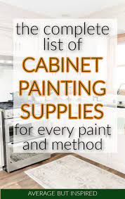 supplies needed to paint cabinets