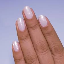 sheer milky white shimmer jelly nail polish