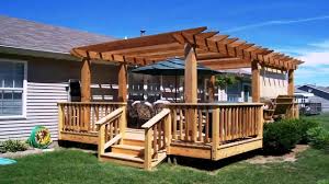 How To Build A Floating Deck With Pergola YouTube