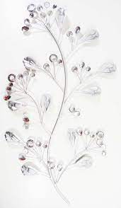 Metal Wall Art Shimmering Jewel Tree Stem