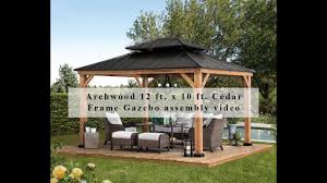 wooden frame backyard hardtop gazebo
