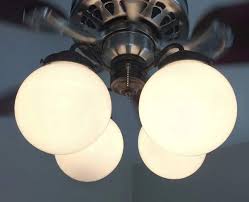 Ceiling Fan Light Kit Of Modern Milk Glass Globes Out Of Stock Eta The Lamp Goods