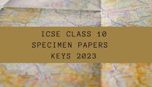 icse 10th official model papers and