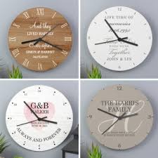 Personalised Wooden Wall Clocks