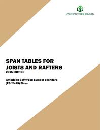 2015 Span Tables For Joists And Rafters