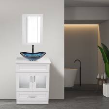 vanity base with vessel sink foter