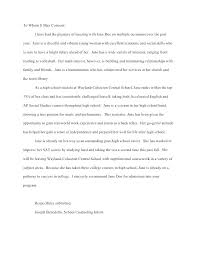 Sample Recommendation Letter For Student Entering College Reference