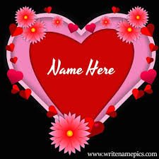 write name on heart images with love