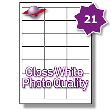 Essentially, selecting the button represents what label you will print on. 21 Per Page Sheet 10 Sheets 210 Sticky Photo Gloss Labels Label Planet White Glossy