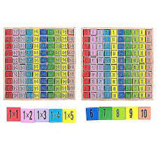 wooden toys 10x10 times tables