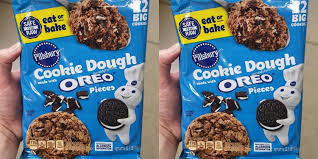 I grew up eating at least a spoonful of pillsbury. Pillsbury Cookie Dough With Oreo Pieces Is In Stores Now