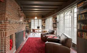 75 brick floor living room ideas you ll