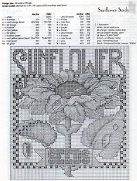 Sunflower Seed Packet Cross Stitch Pattern Floss Chart