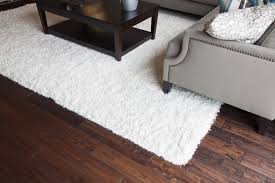 to clean an area rug on a hardwood floor