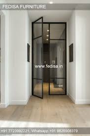 Frosted Glass Door Design Iron Safety