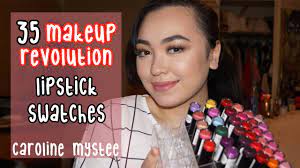 35 makeup revolution lipstick swatches