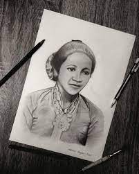 Beliau berjuang untuk mengangkat derajat perempuan indonesiam salah satunya. Artstation R A Kartini Pencil Sketch Maliki Gufron