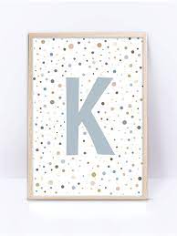 Wall Art K Nursery Monogram K Initial