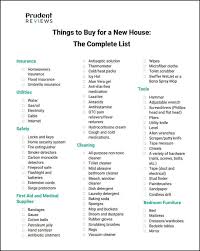 new house essentials checklist