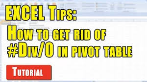 div 0 in pivot table
