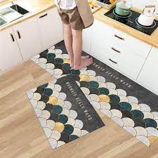 kitchen rugs sets of 2 pvc thick floor