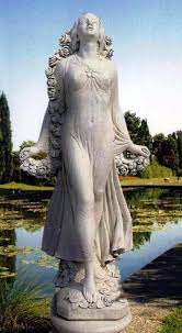 Goddess Flowers Statue Italian Cast