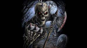 3 scary skeleton skull 3d hd wallpaper