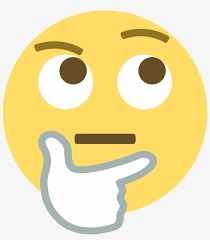 A yellow face with furrowed eyebrows looking upwards with thumb and index finger often used to question or scorn something or someone, as if saying hmm, i don't know about that. View Samegoogleiqdbsaucenao Hmm Thinking Face Transparent 1024x1024 Png Download Pngkit
