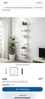 Ikea Wall Shelf Unit White For In