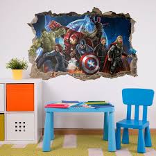 wall sticker hole avengers ready for