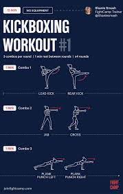 home kickboxing workout infographic