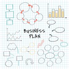 Business Plan Set With Chart And Graph Vector Vector Free