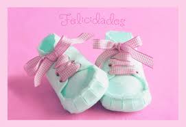 Tiny Shoes Spanish Language New Baby Girl Card Greeting Cards