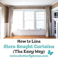how to line bought curtains the
