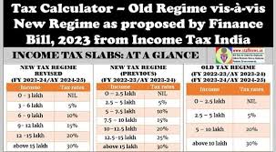 tax calculator old regime vis à vis