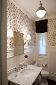 Install shelving behind the toilet to make. 9 Pretty Powder Rooms The Charming Detroiter