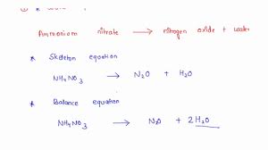 Ammonium Nitrate Nh4no3