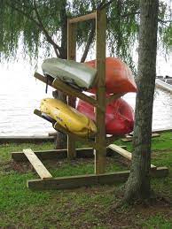 Cam straps quickly and securely hold your kayak down. Kayak Rack Plans Dopepicz How To Build A Wooden Kayak Hauling Truck How To Put Kayak On R Lake Cottage Kayak Storage Lake House