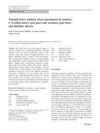 Pdf Normal Lower Urinary Tract Assessment In Women I