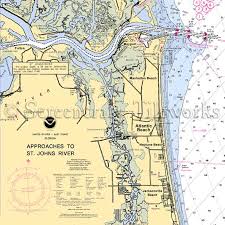 Florida Jacksonville Atlantic Beach Nautical Chart Decor