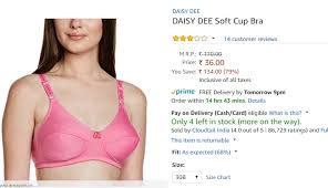 Buy Daisy Dee Soft Cup Bra At Rs 27 From Amazon Only 30b Size
