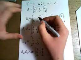 Leave a tip for good service: Ldu Factorization Or Ldu Decomposition Lower Diagonal Upper Linear Algebra Youtube