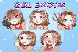 custom twitch emotes with brown hair 2
