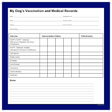 puppy vaccination records