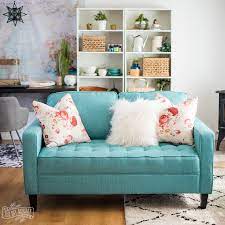 how to style a colourful sofa the diy